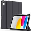 CACOE Custodia Cover Compatibile con iPad 11a Generazione (A16) 11" (2025) / iPad 10a Generazione 10.9" (2022) (A2757/A2777), Ultra Sottile Retro Cover con Portapenne,Grigio Scuro