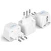 Ceptics Italia, Cile Adattatore Universale da Viaggio (Tipo L) - Perfetto per Viaggiare a Roma - Carica telefoni cellulari, Laptop, Tablet - A Terra - Confezione da 3 (GP-12A-3PK)