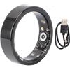 Vikye Smart Ring Health Tracker, Anelli Sanitari Indossabili per Monitoraggio del Sonno, Anelli Fitness Tracker per la Salute, con modalità Multiple, Nero (Taglia 11 (diametro interno