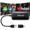 OTTOCAST Play2Video Ultra 2025, CarPlay e Android Auto Wireless con YouTube/Prime Video, Plug & Play, AI Box da 4 GB + 32 GB per Veicoli con CarPlay Cablato dal 2016