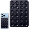 Generico Supporto per custodia per telefono con Suction in silicone da 2 pezzi | Impugnatura adesiva per telefono | Supporto adesivo per per smartphone, con Suction, per video selfie