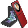 HULLIN Custodia Compatibile Con Nubia Flip 5G (6.9), Cover Protettiva Pelle PU - Rosso