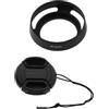 SG Store 1 Pezzi Paraluce E Copriobiettivo Da 40,5 Mm Compatibile Con Sony Alpha ZV-E10 ZV-1F ZV1F A6600 A6500 A6400 A6300 A6100 A6000 A5100 A5000 Con Obiettivo E PZ 16-50mm F/3.5-5.6 OSS