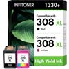 INFITONER 308 XL Cartuccie d'inchiostro 6120e 6520e 6100 Compatibile per HP308 XL 308XL Multipack Nero e Colore per HP ENVY 6120e 6520e 6100 6132e 6532e 6120 6110e 6122e 6130 6132e Stampante