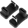 QWORK® 2 Pezzi Adattatore USB C a Forma di U, Connettore Angolare Type-C, compatibili con Laptop, Tablet e Smartphone