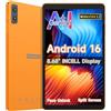paitanry Android 16 Tablet 8,7 pollici, 4G LTE Tablet con SIM, WiFi 5, 16 GB RAM + 64 GB, fino a 2 TB, Widevine L1, Gemini AI, GPS, Face Unlock, batteria da 6000 mAh