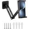 KEGAJEGA Supporto da parete per tablet girevole a 360°, supporto da parete per iPad, regolabile in altezza, pieghevole, per tablet, da parete, per ufficio, casa, cucina, palestra, camera da letto
