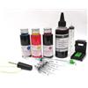 Generico Kit Ricarica Inchiostro Compatibile stampante Deskjet 1255 Cartucce HP 305 Nere e 305 Colore, 100ml Inchiostro nero e 3 x 50 ml colore M/b/y con refill Clip Spurgatore e liquido pulizia testine