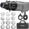 GODOX Snoot - Proiettore BLP per fotografia Bowens Mount S30 SL60W SL60IIBi VL150 VL150II M300D M600D CB60 CB100C CB200B 100X 200X 300D LED luce continua (BLP KIT1)