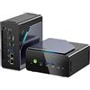GMKtec K15 Mini PC AI Ultra 5 125U (fino a 4,3 GHz) 32 GB DDR5 (16 GB*2) 1 TB PCIe 4.0 SSD Mini computer da gioco, 3 slot di espansione M.2, Oculink, display quadruplo 8K