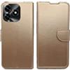 KEJI Cover Custodia per Honor X5C Plus, Cover Custodiaa Libro in Pelle Portafoglio con Supporto Flip Caso Supporto Stand Chiusura Magnetica Honor X5C Plus, Elegante (oro)