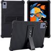 Caweet Custodia per Lenovo Idea Tab Plus da 12,1 pollici/Tab K12 (modello 2025), antiurto, in silicone, con supporto regolabile, nero