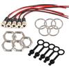 JiaHeHe 5 prese DC 5,5 x 2,5 mm femmina, spina DC 12 V 10 A con cavo da 15 cm, kit di montaggio pannello impermeabile IP68, spina DC a bassa tensione con copertura protettiva
