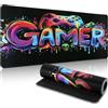 Yimomoyi Mousepad, Mauspad XXL, 800 x 300mm Gaming Mauspad, Tappetino Scrivania con Base in Gomma Antiscivolo, Mouse Mat con Bordi Cuciti per Computer, PC, Laptop, Competizioni videoludiche