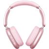 Wentronic Y02 - Cuffie per cancellazione del rumore attivo, 60 ore, 5 modalità di musica EQ, audio Hi-Res, bassi profondi, cuffie pieghevoli senza fili 5.4, auricolari in pelle traspirante (rosa)