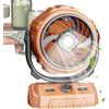 Generico Ventilatore Portatile Da Campeggio - Oscillazione Automatica a 270° 100 Velocità Ricaricabile con Display Digitale,Ventilatore da Tavolo da Campeggio con Luce | Per Tenda Auto Viaggi Esterni