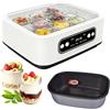 Turmegtt 1,6L Yogurtiera, Con 9 Barattoli Vetro 100 ml, Macchina per Yogurt Fatto in Casa