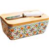 LearnLyrics Keeper Al Burro In Ceramica - Di Stoccaggio Del, Contropiede Ermetica | Elegante Contenitore Per Alimenti, Porta Lattiero -casearia In Stile Fattoria, Stoviglie Decorative Per Cottura,