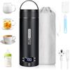 Dreamhigh Mini bollitore da 450 ml, 300 W, acciaio inox, per campeggio viaggio, riscaldamento bollitore, spegnimento automatico