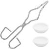 SKYPRO LTKJ 2 ciotole per fondere, 150 g, crogiolo, oro e argento + pinze per crogiolo da 25 cm
