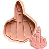 Tagliabiscotti.it - Dito medio mano femminile donna - Cookies Cutter - Tagliabiscotti - Stampo per creare biscotti ironici e scherzosi come regalo - Dimensione 9cm x 7cm x 1,2cm - colore casuale