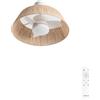 CREATE / WIND LAMP NATURAL WOVEN/Ventilatore da soffitto con luce e telecomando / 25W,timer, Ø60 cm, funzione estate-inverno, luce LED a 3 temperature, corpo in corda, flusso d'aria concentrato
