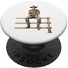 Western Art Cowboy Lifestyle Ranch Adven Cowboy seduto su recinto seppia stile di vita occidentale Art PopSockets PopGrip Adesivo
