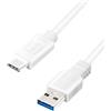 LOGILINK CU0173 - CABLE USB 3.2 GEN1X1, USB-A MACHO A USB-C MACHO, BLANCO, 0.5M