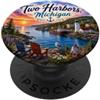 Happy Destiny Due porti MI, Michigan, Stati Uniti d'America, Lago Michigan, PopSockets PopGrip Adesivo