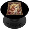 Catholiccore Catholic Core Aesthetic Got Akita Dog Coquette Catholic Sacred Vintage Kitsch Rosario Fiocco PopSockets PopGrip Adesivo