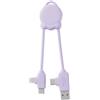 Xoopar Cavo Multi USB 4 in 1 - Caricatore Universale con Connettori Lightning, USB-C e Micro - Ideale per Caricare Smartphone, Auricolari, Tablet OctoMini Lilla