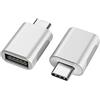 nonda Adattatore da USB C a USB 3.0 (2 Pezzi),Adattatore OTG da Thunderbolt 4/3 a USB Femmina per MacBook Pro 2021, MacBook Air 2022, iPad Pro 2021, Altri dispositivi con USB Tipo C (Argento)
