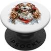 Cavalier King Charles Spaniel Collection Fun Cavalier King Charles con cuffie scanalando per musica PopSockets PopGrip Adesivo