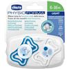 Chicco Physioforma Light 6-16 Mesi Succhietto In Silicone Colore Blu 2 Pezzi