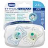Chicco Physioforma Light 2-6 Mesi Succhietto In Silicone Si Illumina Al Buio 2 Pezzi
