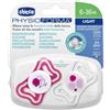 Chicco Physioforma Light 6-16 Mesi Succhietto In Silicone Colore Rosa 2 Pezzi