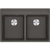 Franke Maris MRG 620-35-35 TL - 114.0714.186 Lavello da Incasso Fragranite 2 Vasche 76 x 51 cm con Banco Miscelatore finitura Grigio ardesia
