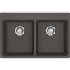 Franke Maris Centro MRG 620-34-34 FTL - 114.0714.187 Lavello da Incasso Fragranite 2 Vasche 76 x 50 cm con Banco rubinetteria finitura Grigio ardesia