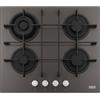 Franke Maris 600 gas on glass FHMA 604 3G DC SG C - 106.0734.775 Piano Cottura da Incasso 60 cm 4 Fuochi Gas con Doppia Corona Griglie in Ghisa Vetro temprato finitura Grigio ardesia