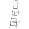Amig - Scaletta pieghevole - 6 gradini - Realizzata in alluminio - Dimensioni gradino piccolo: 28x8 cm - Dimensioni gradino grande: 25x25x28 cm - Per uso domestico - Carico massimo 150 kg