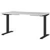 GERMANIA DIE MÖBELMACHER Germania Scrivania 7905-581, in grigio chiaro/nero, regolabile in altezza, 140 x 120 x 80 cm (LxAxP)