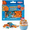 dekora - Zuccherini decorativi per dolci Mix basket, Sprinkles per torte e cupcake, Codette colorate di zucchero, Decorazioni commestibili per torte di compleanno per bambini, Senza glutine 70g
