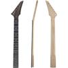 Conboxus Manico nero per chitarra elettrica, 24 tasti, 64,8 cm, tastiera in acero e palissandro, manico per chitarra, dado di bloccaggio Floyd Rose, bullone sul tallone (nero)