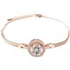 FEIKFEIZ Bracciale da donna con moissanite, moissanite coltivato in laboratorio da 2 carati, dimensione 8 mm, placcato in oro rosa 18 carati, bracciale da donna in oro regolabile, regalo di gioielli