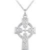 Alexander Castle ciondolo celtico a croce Argento sterling con collana 46cm