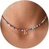 TINGN Regali di Natale per ragazze - Collana colorata con lettere da donna, fatta a mano boho collana di perle regalo per bambini, adolescenti, donne, regali di Natale per ragazze, 35.56 Zentimeter