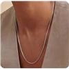 ZIIERMOSS Collana da donna in argento Sterling 925 da 1,5-2 mm, collana a serpente, delicata catena in argento Sterling, collana lunga per donne e uomini, gioielli brillanti regali 35/40/45/50 cm, 2mm