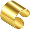 Suplight Anello Oro Uomo e Donna Acciaio Aperto 17mm Anello Aperto Acciaio Uomo a Fascia Semplice Anello Uomo Regolabile Anello Uomo Oro