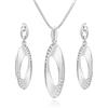 LillyMarie Set Di Gioielli Da Donna Con Collana In Argento 925 E Pendente Con Cristalli