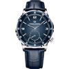 PAGRNE DESIGN Pagani Design 1790 - Orologio da polso da uomo, 42 mm, orologio meccanico automatico, impermeabile da 100 m, cinturino in pelle con quadrante grande, facile da leggere (Silberschale blau)
